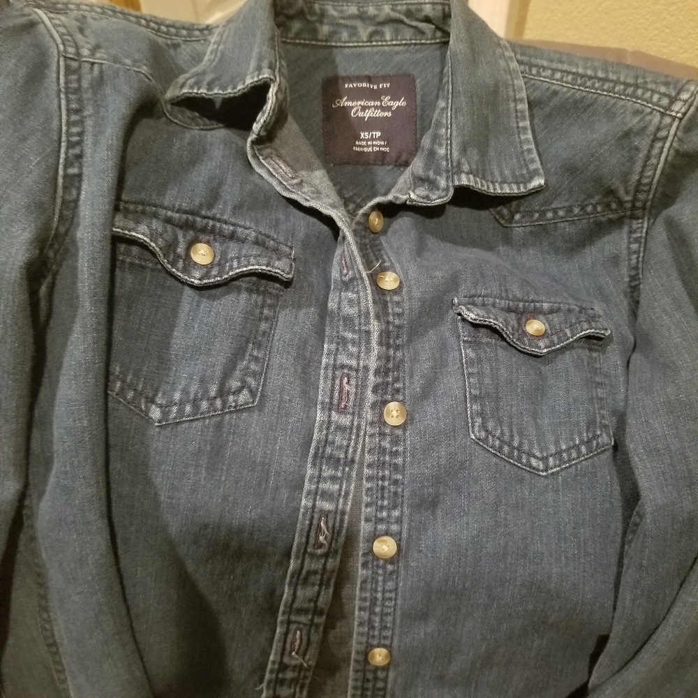 Jean burton down shirt
